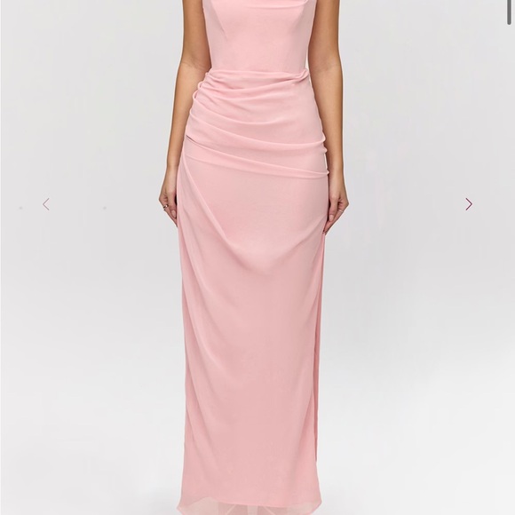 House of CB Dresses & Skirts - House of CB Adrienne Pink Quartz Georgette Strapless Gown